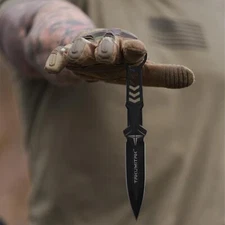 TAKUMITAK 9" Full Tang Tactical Hunting Knives Camping w/ MOLLE Webbing Clip