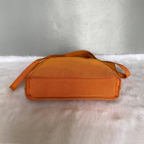 ESCADA Rare Vintage Orange Canvas Convertible Satchel Bag - Picture 5 of 12