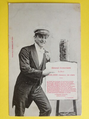 Old postcard 1900 Phot. BERET & Cie NANCY Grand Concours Le BOCAL de CORNICHONS