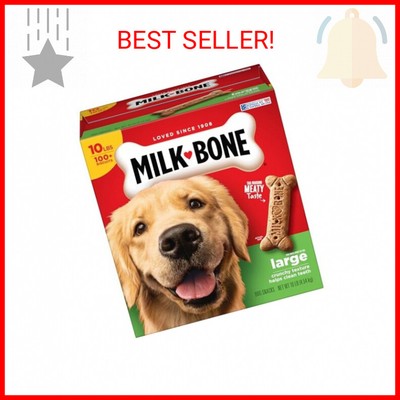 Milk-Bone Original Dog Treats for Large Dogs, 10 Pound, Crunchy Biscuit Helps Cl