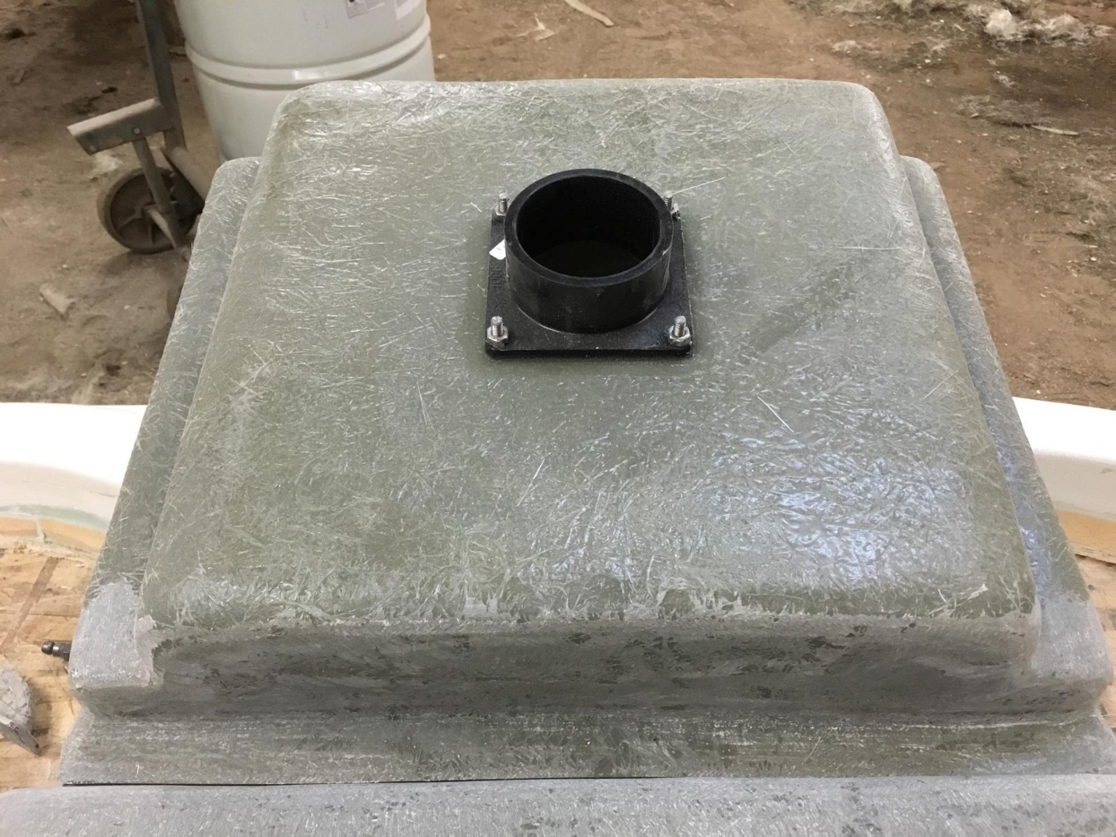 Transvan RV shower pan/toilet mount/tank Fiberglass 220 WHITE 32" x 23" eBay