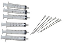 6 pcs 10ml Syringe 6 XTRA LONG 4" Blunt Needles for Ink Cartridge CIS Refill