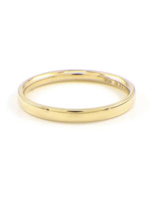 $1220 Boucheron Epure Ring wedding Band Yellow Gold 750 #49