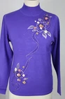 LUXURY ladies' sweater top purple beading viscose IMAGINI size 36,38