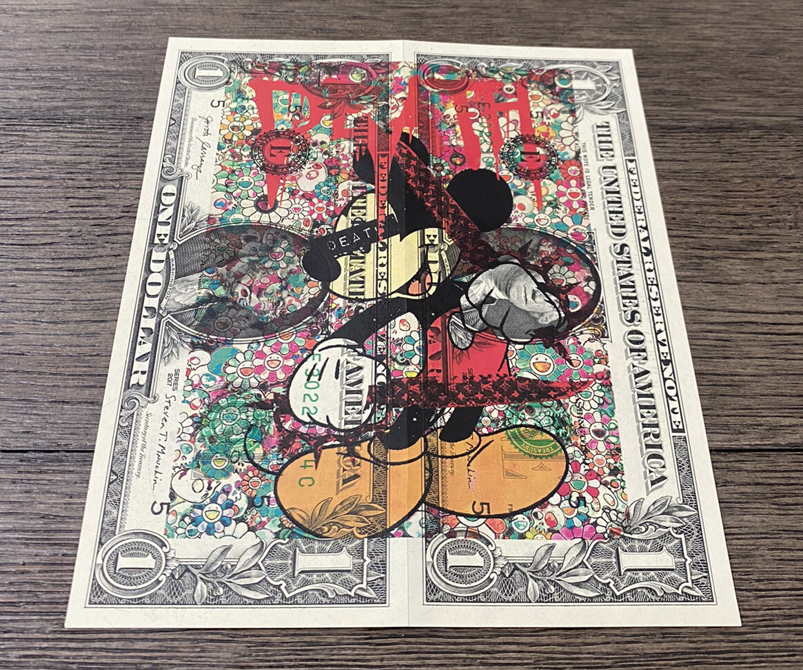 DEATH NYC Signed COA # 1/100 US DOLLAR Graffiti Pop Art Print 2020