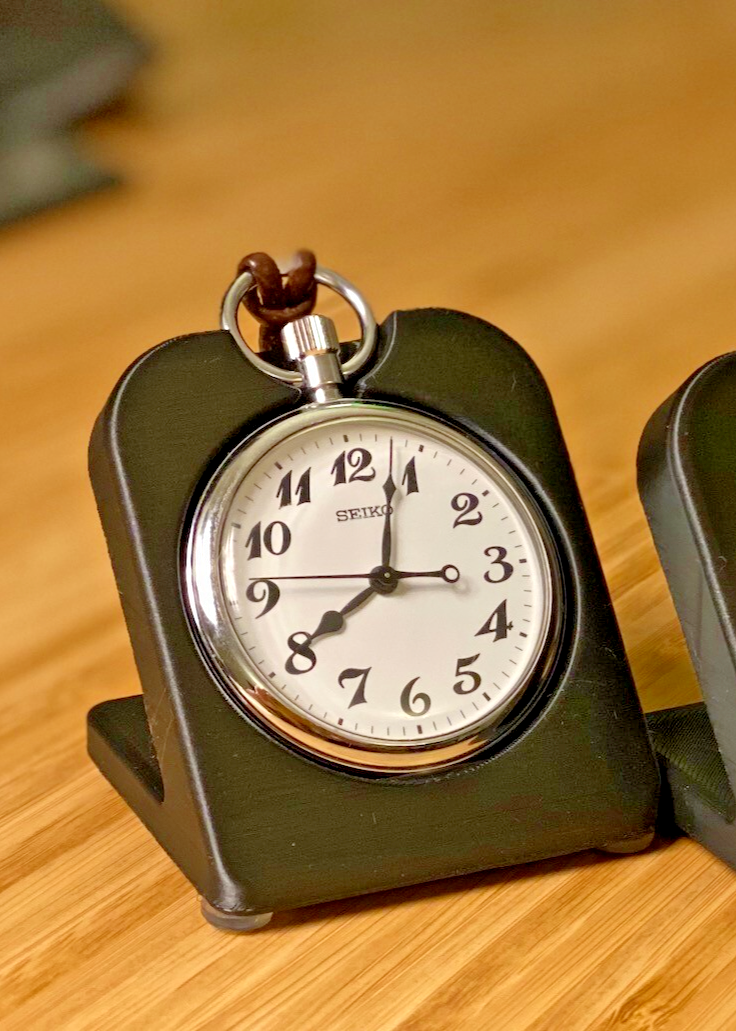 Railroad Pocket Watch Stand Holder Display Fits SEIKO Train Watch