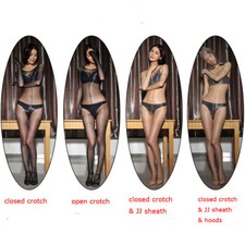 Unisex 1D Seamless Full Body Stockings Bodystocking Sheer Shiny Catsuit Bodysuit