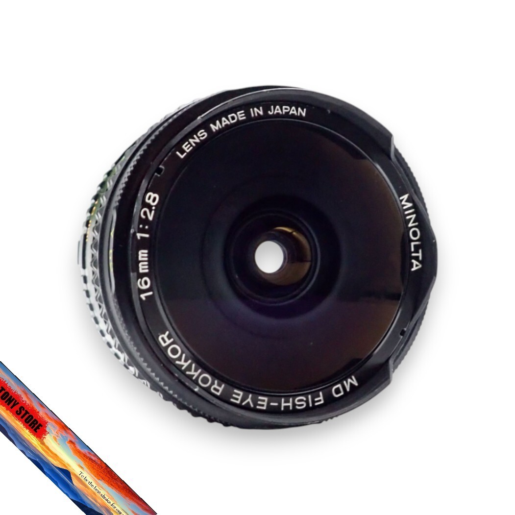 Minolta MD FISH-EYE ROKKOR 16mm f2.8 Manual Camera Lens