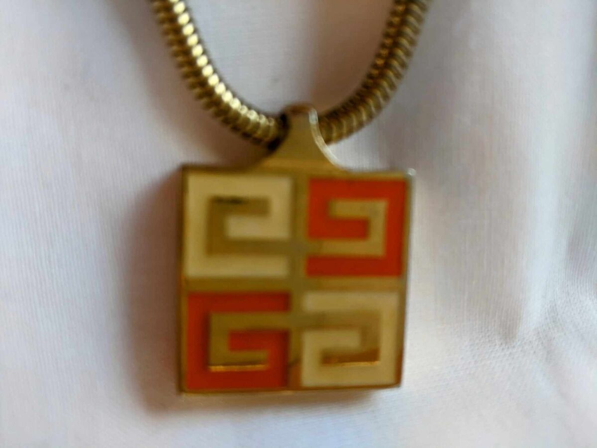 RARE SIGNED Vintage Givenchy Paris New York G Logo Pendant RARE SIGNED Vintage Givenchy Paris New York G Logo Pendant