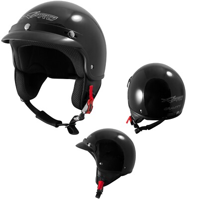 Jethelm Demi Jet Peak Motorrad Roller Visier SonicMoto schwarz XS