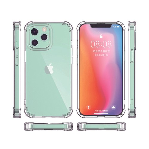 Custodia antiurto trasparente per iPhone 15 14 13 12 11 Pro Max MINI Plus Xr Xs X Cover - Foto 6 di 14