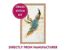 Kit de punto de cruz contado RIOLIS PREMIUM 100/029 jardín persa-belleza del pavo real