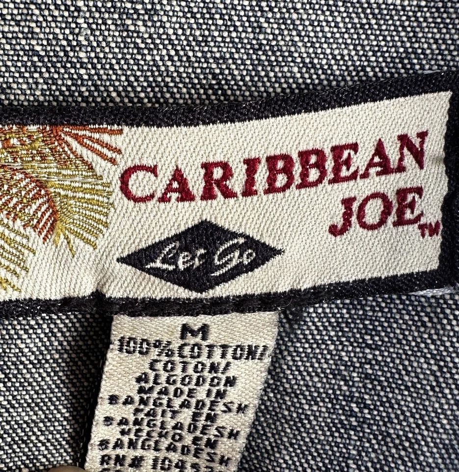 Chaqueta vaquera vintage Caribbean Joe Let's Go azul botones para mujer talla M Foto 4 de 4