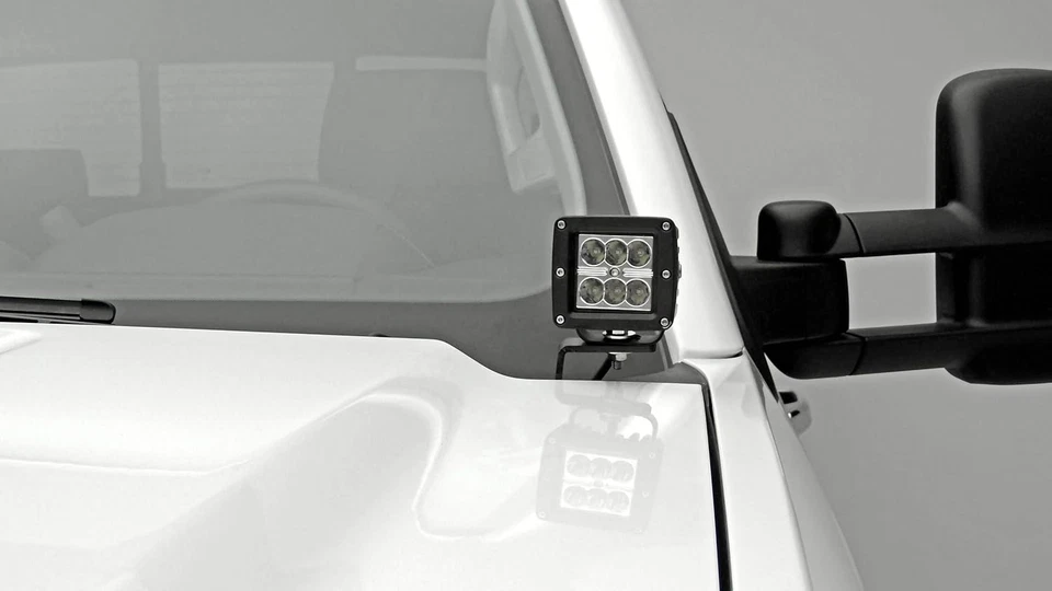 Ditch Hood Hinge LED Mounting Bracket - Compatible W/ 2015-2019 Chevy Silverado - Image 4 of 4