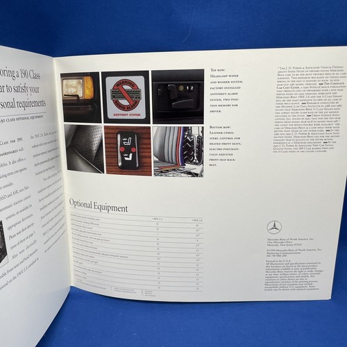 1991 Mercedes-Benz Car Dealer Sales Brochure Catalog Lot 190 AND 300 Class (2) - Picture 15 of 16