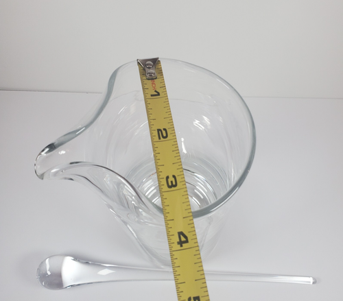 Vintage Cocktail Mixer Glas Krug mit Rührer Martini Taubenschwanz Mund Gießen 8,5" Höhe - Bild 8 von 8