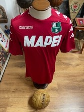 MAGLIA CALCIO KAPPA UFFICIALE SASSUOLO ROSSA AWAY SPONSOR MAPEI NUOVA ETICHETTE