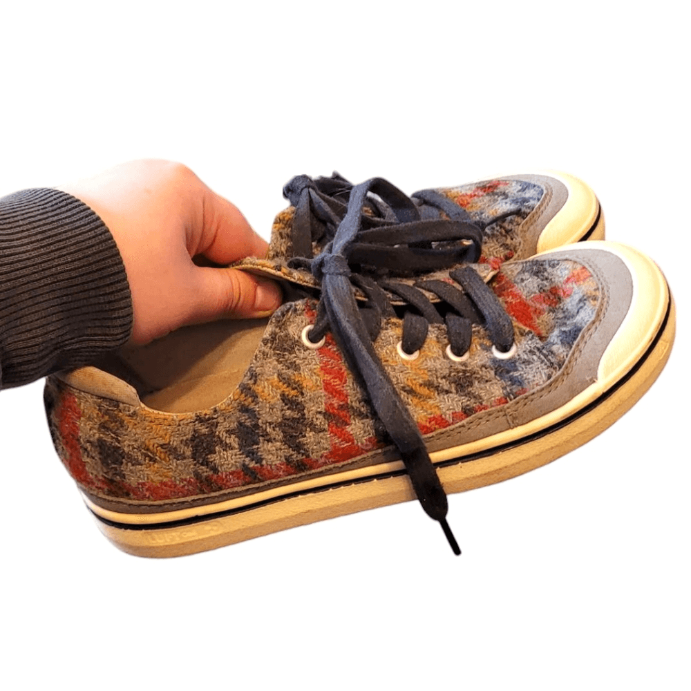 Sneakers casual con lacci Keen in lana con pied de poule