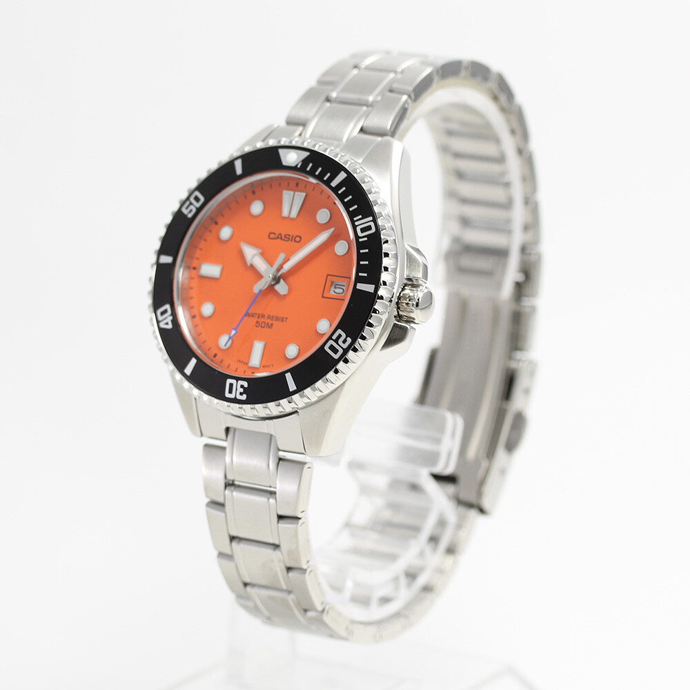 CASIO MDV-10D-4A1 MDV-10 MDV-10D-4A1V Quartz Analog Orange | eBay