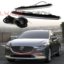 LED DRL Daytime Running Light Dynamic Turn Signal For Mazda 6 Atenza 2019 2020