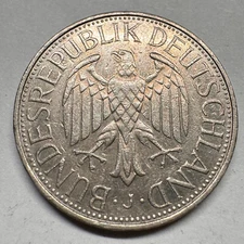 1989 Germany 1 Mark - J - Beautiful Coin - #A-045