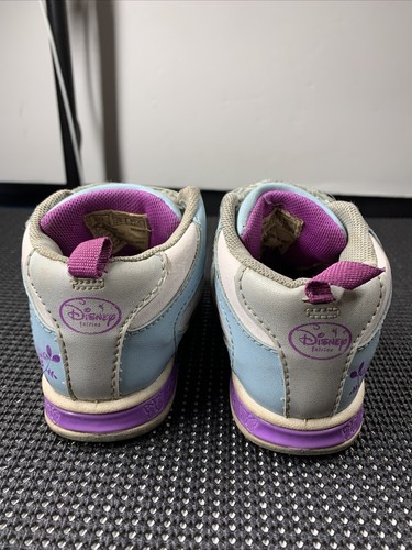 Disney Toddler Baby Tennis Shoes Size 6 Princess White Blue F32 - 第 4/10 張圖片