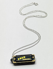 Vintage working harmonica musical instrument necklace