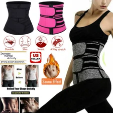 Waist Trainer Cincher Corset Sauna Sweat Weight Loss Body Shaper Yoga Slimmer US
