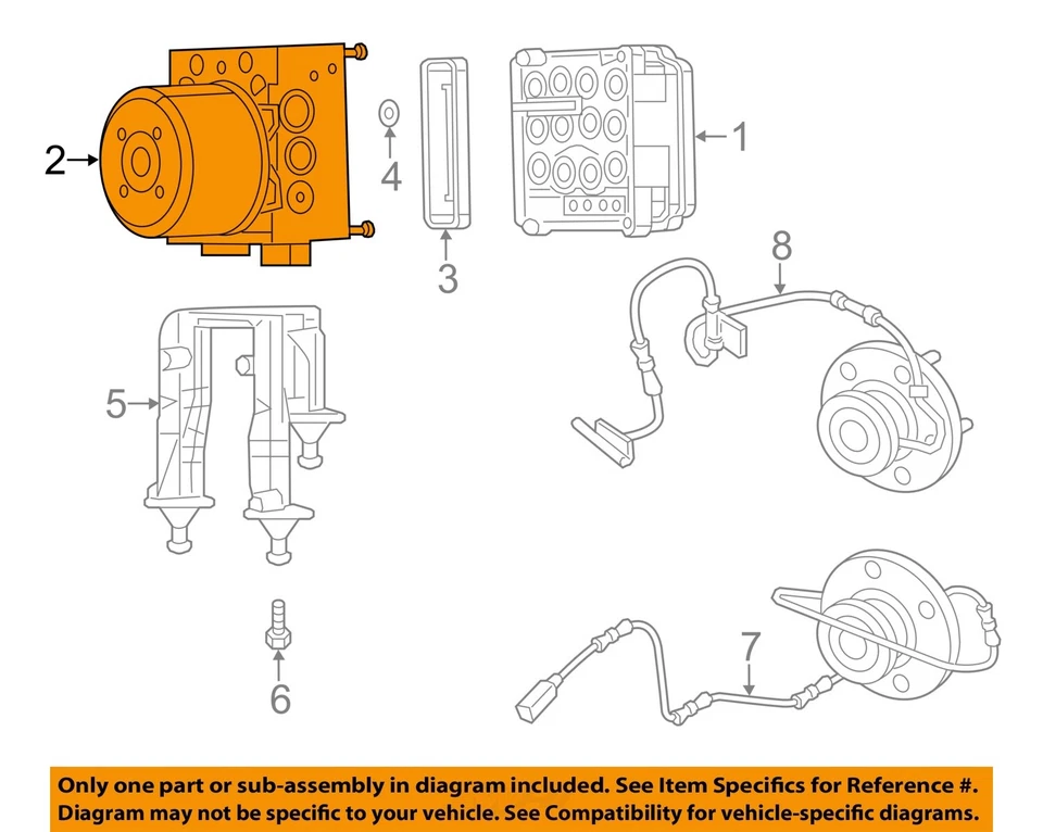 Used ABS Pump and Motor Assembly fits: 2015 Dodge Charger Pump w/o adaptive crui - Image 3 of 4