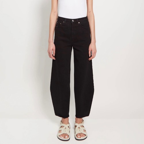 TOTEME Barrel Leg Denim Jeans in Black Size 28 - Picture 1 of 7