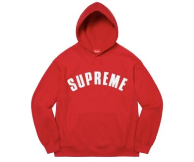 SUPREME PEARL LOGO HOODED SWEATSHIRT SIZE L RED | eBay