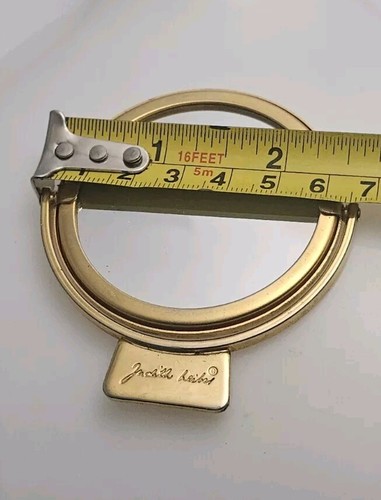 Specchio compatto bifacciale Judith Leiber tono oro vintage - Foto 14 di 16