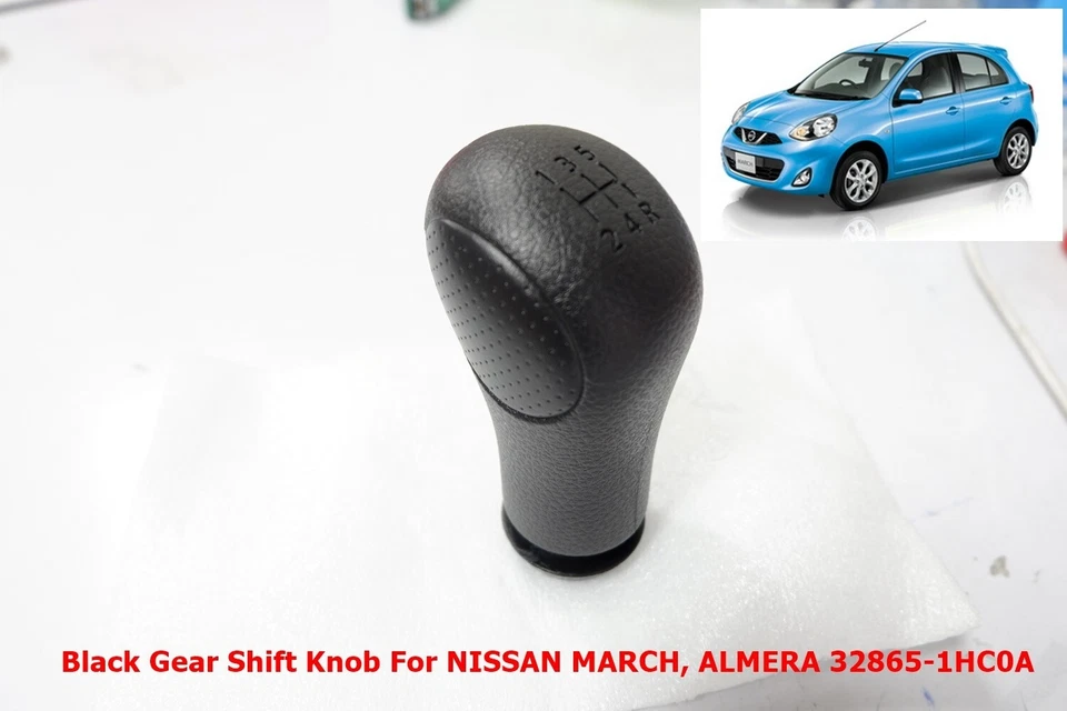 Bota de perilla de cambio de marchas manual P U 5 velocidades para Nissan March Almera 32865-1HC0A Foto 2 de 4