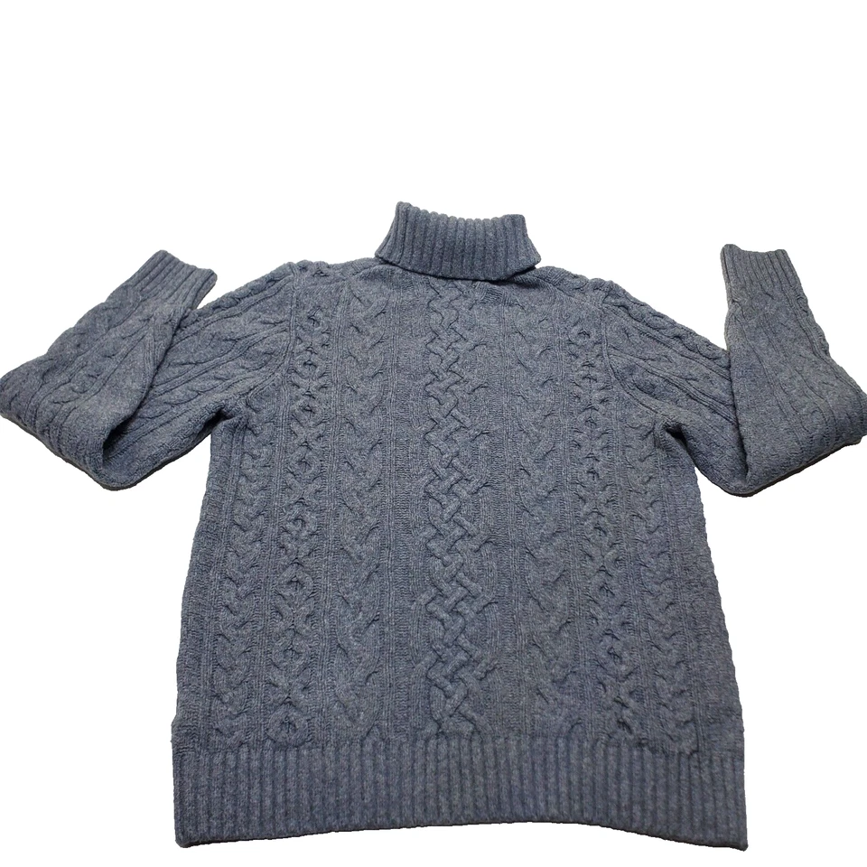 Suéter Abercrombie & Fitch Tejido con Cable Suave AF Gris Cómodo Capucha Cuello Mujer M Foto 2 de 4