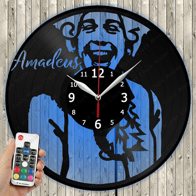 LED Vinyl Clock Amadeus LED Light Vinyl Record Wall Clock LED Wall ...