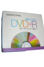 Memorex DVD- R 10Pck. 16X/4.7GB/120Min. NEW/SEALED