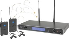 Citronic Ru210-n Dual Multi-uhf Neckband/ Tie Clip Lavalier Microphone System