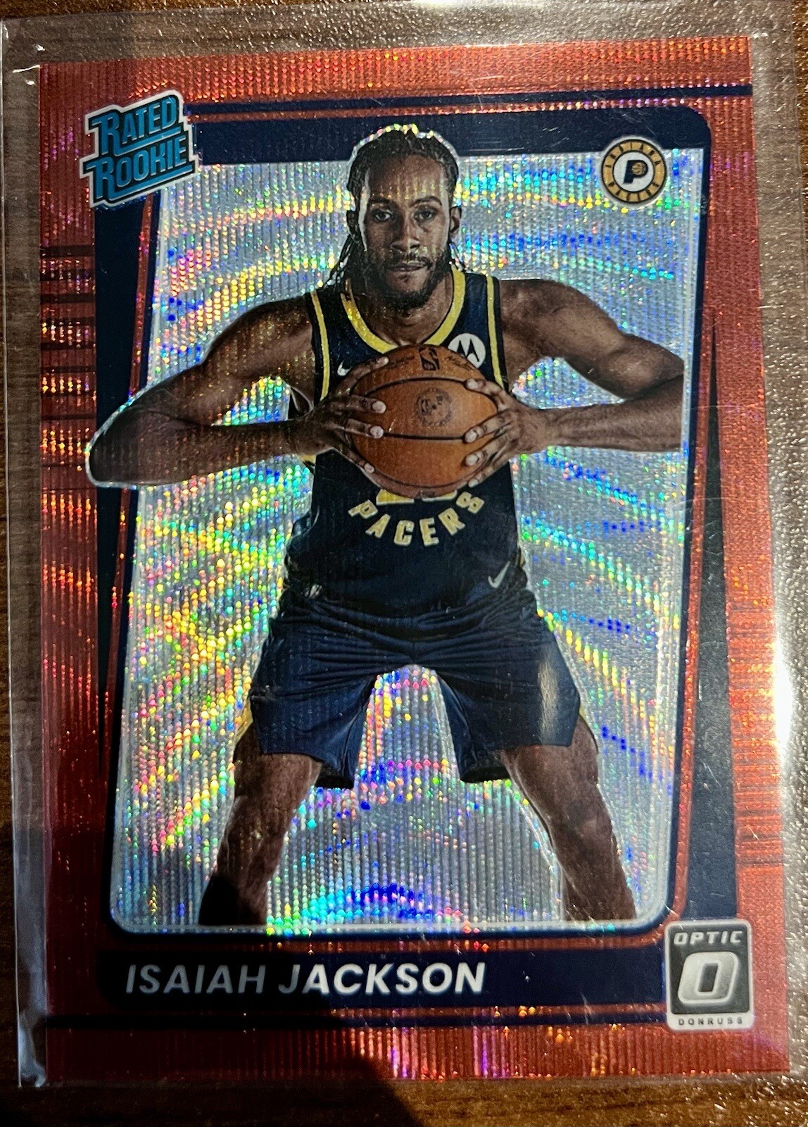 2021-22 Optic Prizm Red Wave ISAIAH JACKSON Rated Rookie RC Indiana Pacers #167