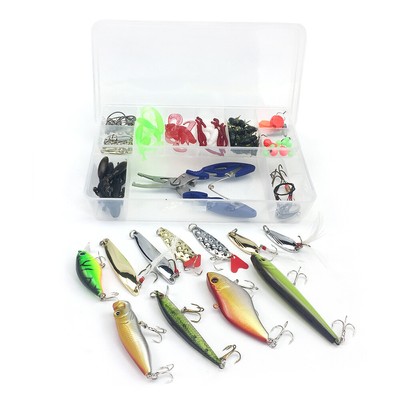  Fishing  Set Tackle Bass Baits Kit Swimbait Minnow Hooks Hot O9Q3