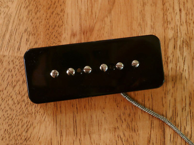 P90 SOAP BAR NECK PICKUP BLACK ALNICO 4 ORIGINAL VINTAGE TONE NICKEL SILVER BASE