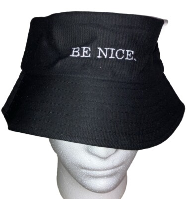 bucket hat Be Nice Black NEW 