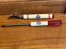 Standard Gas & Oil Can Bottle Opener & Screwdriver Red Lucite Tama, Iowa