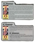 G.I. JOE ARAH Series 5 (1986) DR. MINDBENDER Original Vintage Filecards