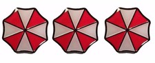 Resident Evil RE UMBRELLA Corporation Metal Logo Enamel Pin Set of 3 Pins