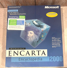 Vintage Microsoft Encarta Encyclopedia 2000 Windows PC CD Interactive Learning