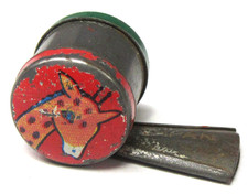 1930's GIRAFFE MONKEY small tin litho penny whistle JAPAN wb