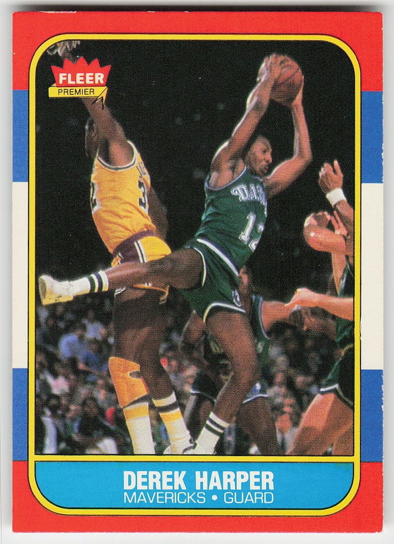 1986-87 Fleer #44 Derek Harper BASKETBALL Dallas Mavericks