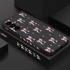Phone Case For Samsung A17 A56 A16 A06 A15 A05s S25 Ultra Bow Pattern Soft Cover
