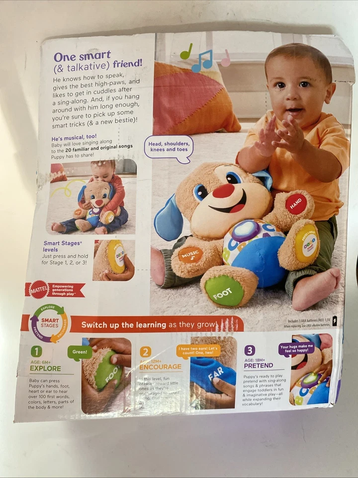 Fisher Price Laugh & Learn Smart Stages Puppy First Words 75+ Songs Dmg Pkg Read - Image 4 of 4