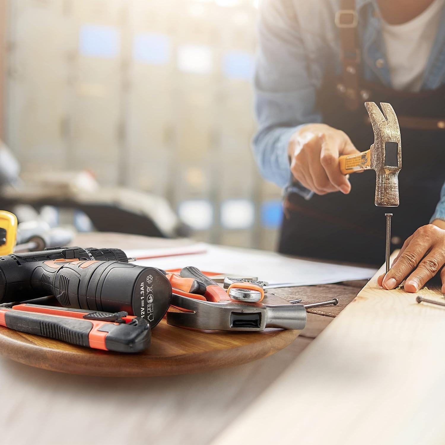 Lazy Susan Turntable 14 Inch Acacia Wood Kitchen Organizer Spices Display